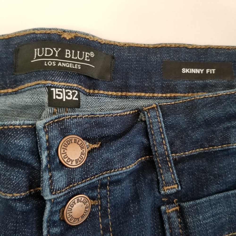 Judy Blue Skinny Fit Button Fly Jeans Front Patch Pockets 15/32 - Picture 5 of 5